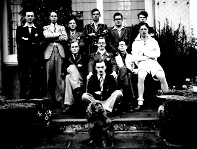 Harry (back, 2nd left) with fellow Downing students, 1938-40 (DCPP/DOO/1/3)
