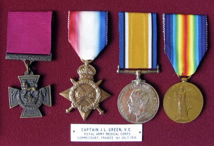 First World War medals of Captain JL Green, VC
