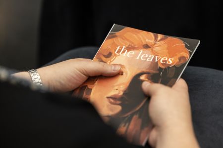 A copy of The Leaves Magazine