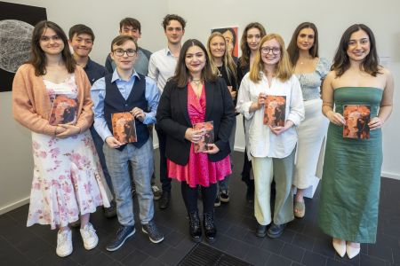 The contributors to the Leaves magazine at the launch on the 29 April 2023